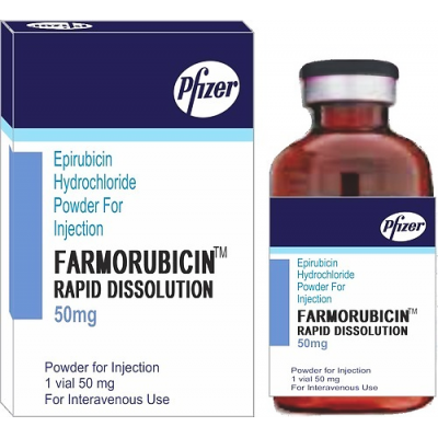 Farmorubicin RD 50 mg injection ( Epirubicin ) vial